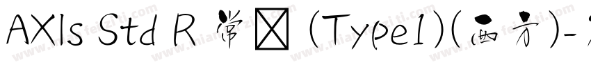 AXIs Std R 常规 (Type1)(西方)字体转换